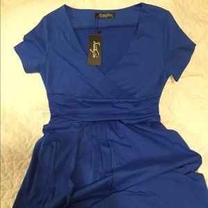 NWT Amika royal blue dress
